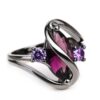 Noir Bloom Sapphire Ring