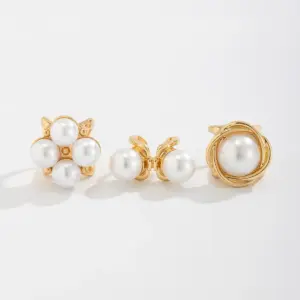 Luxe Pearl Statement Ring Set