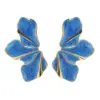 Blue Petal Drop Metal Studs